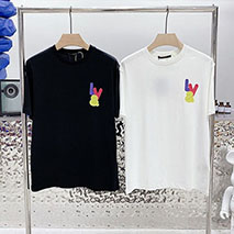 ルイヴィトン スーパーコピー コットンTシャツ ブラック ホワイト vug01687