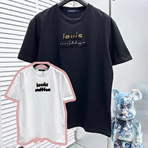 ルイヴィトン 偽物 グラフィック クルーネック Tシャツ 2色 vuf62640