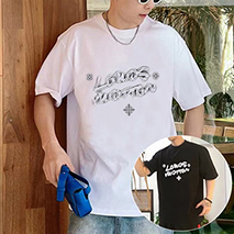 ルイヴィトン 偽物 グラフィック クルーネック Tシャツ 2色 vul17803