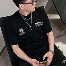 ルイヴィトン スーパーコピー クルーネックTシャツ インターシャ ロゴ vuf40663