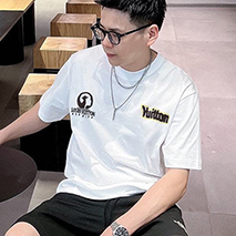 ルイヴィトン スーパーコピー クルーネックTシャツ インターシャ ロゴ 1ABY17