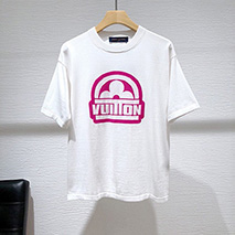 ルイヴィトン 偽物 コットンショートスリーブ クルーネック Tシャツ 2色 1ABJ8L