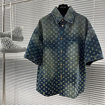 ルイヴィトン スーパーコピー デニム Tシャツ 上下セット vus62211