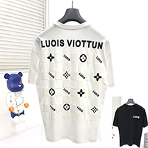 ルイヴィトン 偽物 エスカルプリンテッドTシャツ 2色 vuj16831