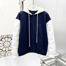 ルイヴィトン 偽物 キルテッドフーディ モノグラムパターン vua18216