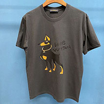ルイヴィトン 偽物 半袖 コットン ロゴ Tシャツ vug87052