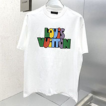 ルイヴィトン コピー NBA フロント＆バック レタープリントTシャツ vuj38824