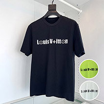 ルイヴィトン 偽物 プリント Tシャツ 黒 vuh91848