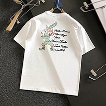 ルイヴィトン 偽物 グラフィック 半袖 Tシャツ パロディ コットン vun77838