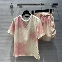 ルイヴィトン コピー グラディエントLVサークルTシャツ 上下セット vud07839