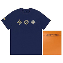 ルイヴィトン 偽物 モノグラム Tシャツ ブルー vuj74402