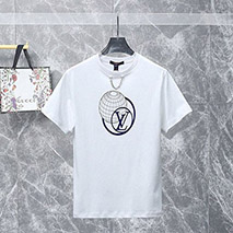 ルイヴィトン コピー LVグローブエンボス加工プリントTシャツ vuq09191