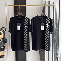 ルイヴィトン コピー Tシャツ パロディダミエストライプジャカード 1A8P9W