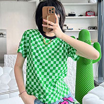 ルイヴィトン 偽物 Tシャツ Demier 半袖 ピクセル チェッカーボード vub64069