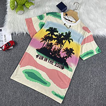 ルイヴィトン スーパーコピー スーパーコピー Tシャツ パロディ トロピカルプリント 1A9XOY