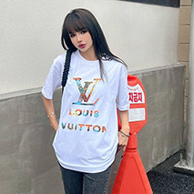 ルイヴィトン 偽物 ロゴ コットン Tシャツ vul14296