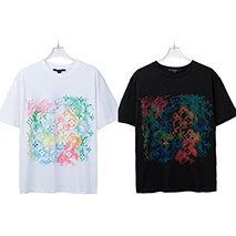 ルイヴィトン コピー Tシャツ ウォーターカラーモノグラムロゴ vuy52487