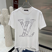 ルイヴィトン スーパーコピー Tシャツ 21SS フロウティングLVプリンテッド vuk53418