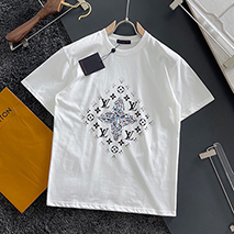 ルイヴィトン スーパーコピー Tシャツ 21SS フロウティングLVプリンテッド vuu25105