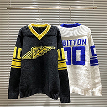 ルイヴィトン 偽物 ニット ステッチクルーネックニット vuw49428