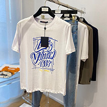 ルイヴィトン コピー Tシャツ パロディ フロウティングLVプリンテッド 2色 vup70312