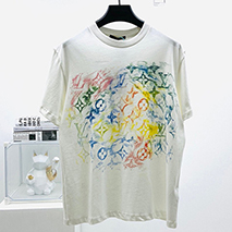 ルイヴィトン 偽物 Tシャツ モノグラム ホワイト パステル 1A8GUQ