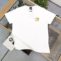 シュプリーム ノースフェイス コピー プリント ロゴ Tシャツ 2色 Shu97547