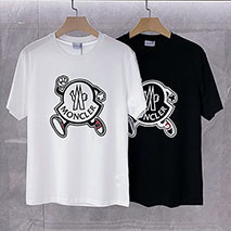 モンクレール 偽物 ロゴ コットン クルーネック Tシャツ 2色