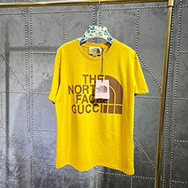  グッチ Tシャツ トップス ノースフェイス コピー オーバーサイズ 黄 新作 グッチ Noh21570