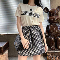 ディオール 偽物 ロゴ入り コットン Tシャツ 323T06A4414_X0200