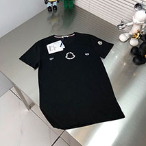 モンクレール コピー ロゴ コットン Tシャツ ブラック mob77156