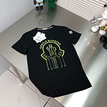 モンクレール コピー ロゴ コットン Tシャツ ブラック mol32091