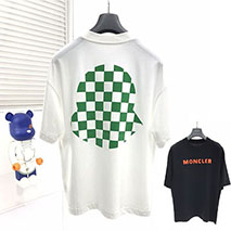モンクレール スーパーコピー Tシャツ パロディ 半袖 クルーネック ロゴ 2色 8C00013829FB