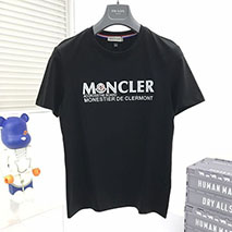 モンクレール スーパーコピー ブラック ロゴ コットン Tシャツ mov62568