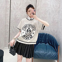 ディオール 偽物 クルーネック Tシャツ 刺繍 dec43607