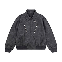 プラダ スーパーコピー トライアングルロゴ付 レザージャケット put68325