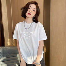 プラダ コピー ロゴコットンTシャツ パロディ☆ pux63559