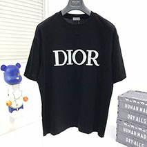 ディオール スーパーコピー 上質 シンプル ロゴ刺繍入り コットンジャージー Tシャツ パロディ des96750