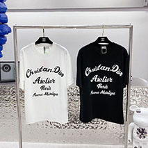 ディオール スーパーコピー Tシャツ シンプル ロゴ刺繍入り コットンジャージー dep21203