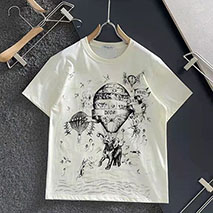 ディオール コピー Tシャツ シンプル ロゴ刺繍入り コットンジャージー des48459