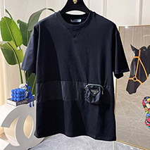 プラダ スーパーコピー コットン クルーネック Tシャツ 半袖 puq29578