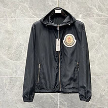 モンクレール 偽物 ジャケット シンプル ナイロンジャケット ブラック moo08556