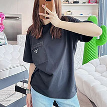 プラダ 偽物 クルーネック ストレッチコットンTシャツ puv76743
