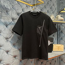 プラダ コピー ロゴTシャツ ポケット付半袖 お洒落に♪ pud85032