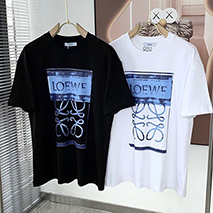 ロエベ スーパーコピー アナグラム プリント Tシャツ lof65958