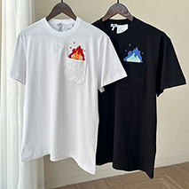 ロエベ コピー ×ハウルの動く城 カルシファー ポケットTシャツ 2色 lol62003