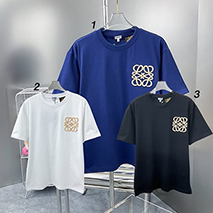 ロエベ 偽物 アナグラム Tシャツ コットン 3色 lov71474