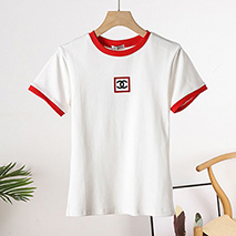シャネル コピー ロゴ コットン Tシャツ shc04927