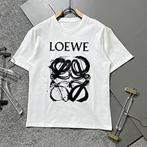 ロエベ コピー アナグラムバイカラーコットンTシャツ lom46729