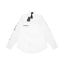 バレンシアガ スーパーコピー オーバーサイズ ロゴ プリント シャツ baj70954